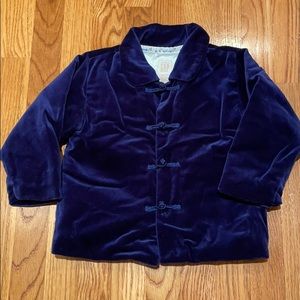 Baby Gap Navy Velvet Padded Jacket 24-36 months